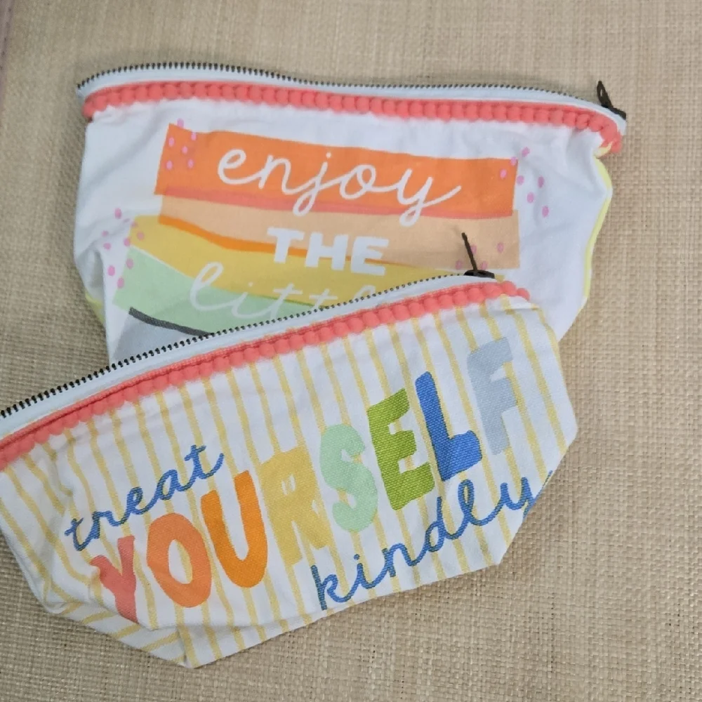 Colorful Motivational Cosmetic Bag Set